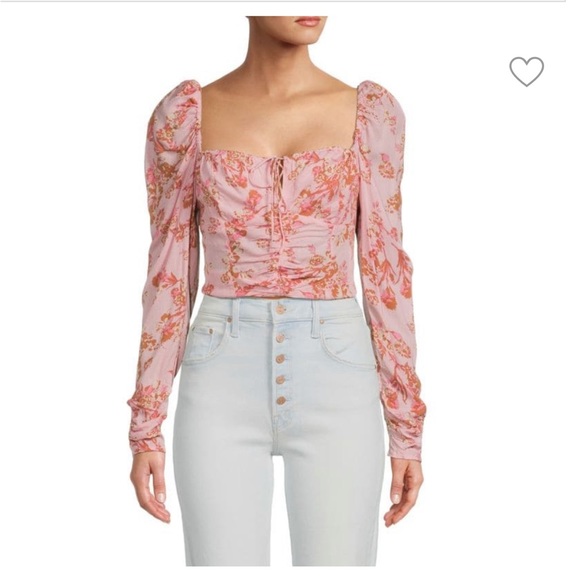 NWT FREE PEOPLE Hilary Printed Top - Picture 7 of 10